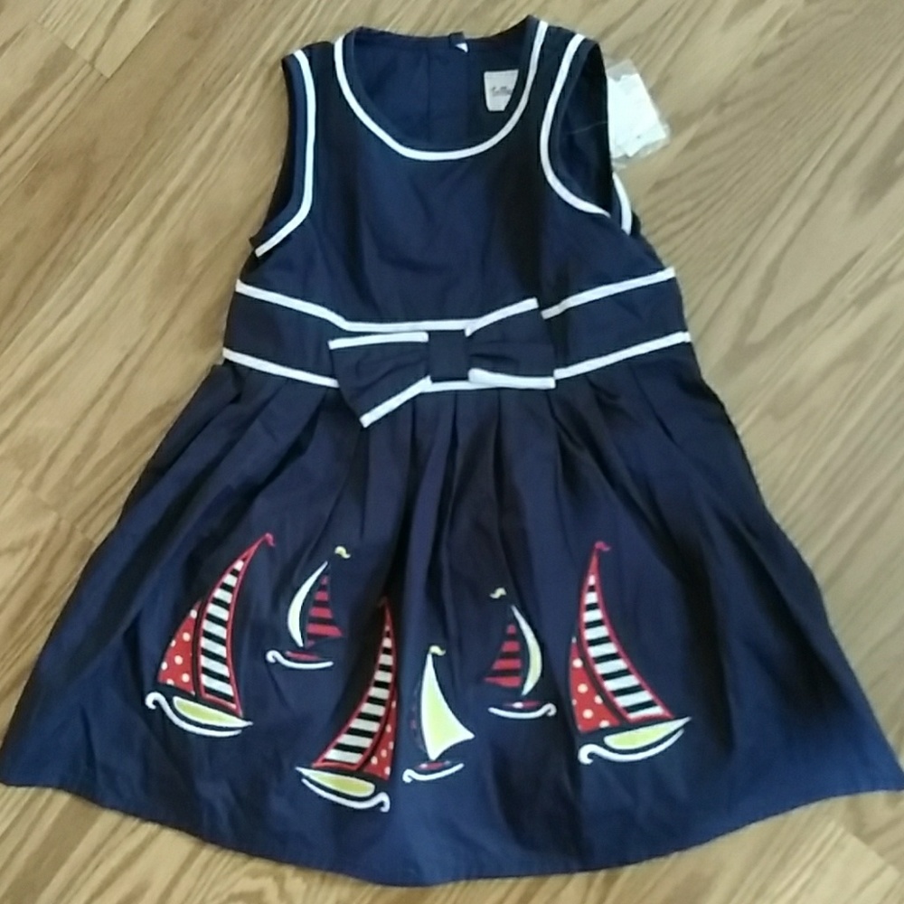 New Navy dress with sail boats